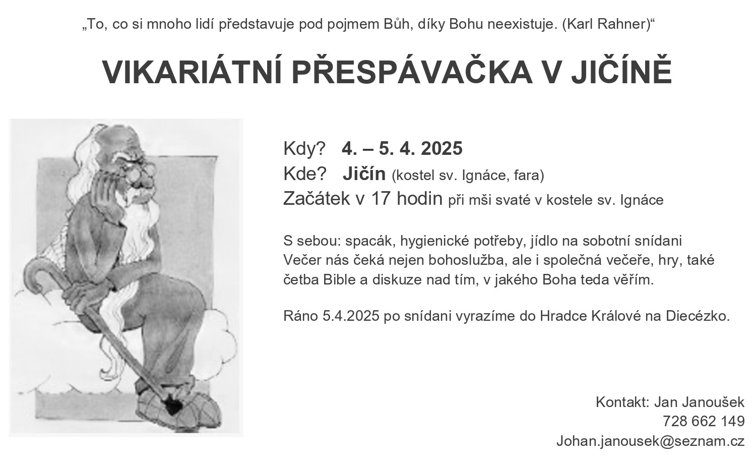 Plakátek s informacemi o PředDiecézku.